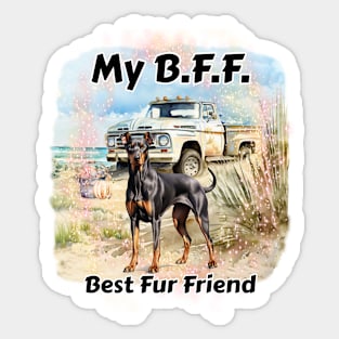 Dog - B.F.F. Doberman Pinscher Sticker